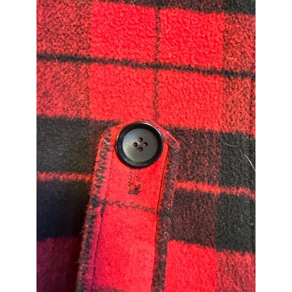 New York & Company Jacket Womens Large Red Plaid Peacoat - Picture 9 of 10
